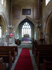 The interior of St Guthlac's Church.