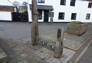 Town stocks in Bottesford.