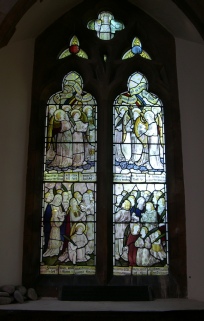 Stained glass window in Seagrave Church.